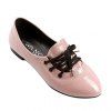 Solide Couleur élégant et chaussures plates Tie Up Design Femmes  's - Rose 40