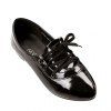Solide Couleur élégant et chaussures plates Tie Up Design Femmes  's - Noir 38