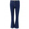 Design élégant Pocket Bordée de couleur unie femmes  Jeans - Bleu Toile de Jean 27