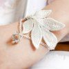 Trendy Bracelet géométrique floral pour les femmes - Blanc 