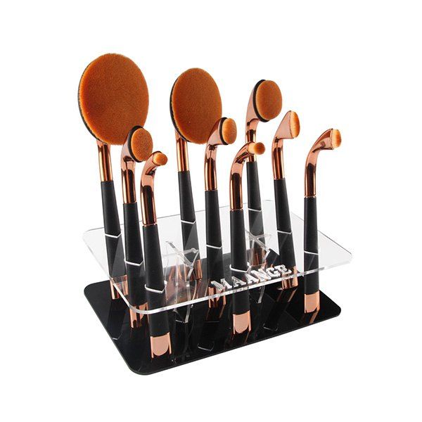 

Cosmetic Detachable Square Brushtree Brush Holder Brush Display Stand, Black