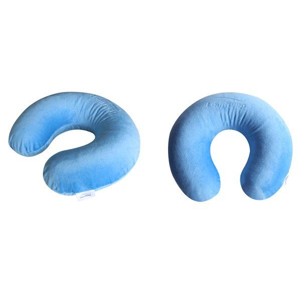 

Fashionable Solid Color Vertical Support Design U-Shape Latex Pillow, Azure