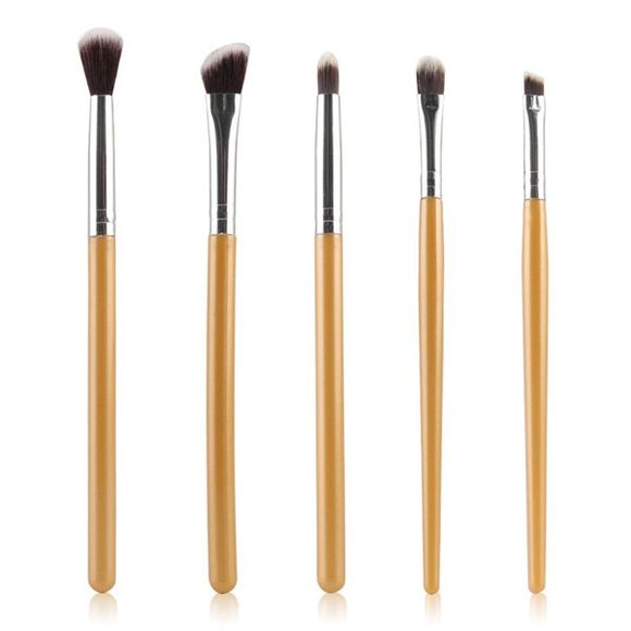 Cosmetic 5 Pieces Portable Maquillage Nylon Eye Pinceaux - d'or 