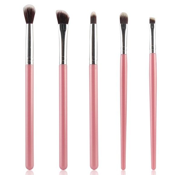 Cosmetic 5 Pieces Portable Maquillage Nylon Eye Pinceaux - Rose 