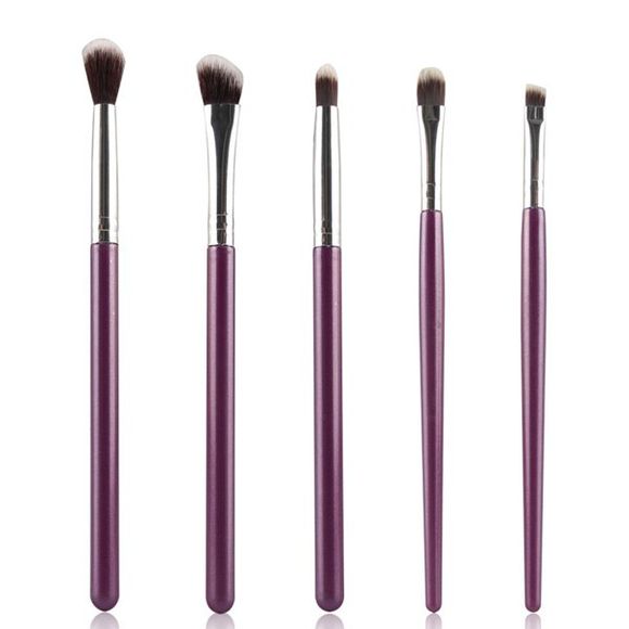 Cosmetic 5 Pieces Portable Maquillage Nylon Eye Pinceaux - Pourpre 
