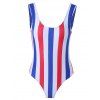 Bloc Séduisante rayé Couleur One-Piece Swimsuit - multicolore XL