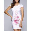 Retro Wavy Cut Jacquard Embroidered Dress For Women - Rose clair 2XL