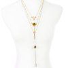 Delicate Layered Cut Out Triangle Round Geometric Pendant Necklace For Women - d'or 