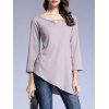 Pure Color Asymétrique T-shirt - Gris L