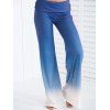 Pantalon De Femme Ombré Chic Coupe Lâche à Taille Élastique - Bleu Glacé XS