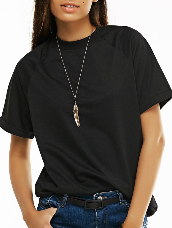 Bonbons couleur à manches courtes T-shirt - Noir XL