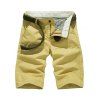 Casual Couleur Solid Slim Fit Shorts For Men - Kaki 32
