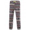 Pantalon minuscule Floral et Elephant Print épissage Lace-Up Poutre Feet Cotton + Linen Men  's - multicolore 4XL
