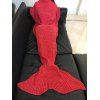 Chic Quality Solid Color Warmth Wool Knitted Mermaid Tail Design Blanket - RED 