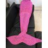 Couverture Manuelle en Tricot Design Queue de Sirène - Rouge Rose 