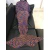Chic Qualité Colorful Laine Warmth Imprimé Tricoté Tail Mermaid Conception Blanket - Pourpre 
