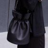 Fashionable Black and Chain Design Women's Shoulder Bag - Noir 