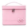 Trendy Pink and Bow Design Women's Cosmetic Bag - Rose 