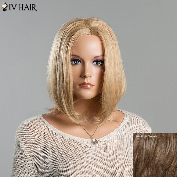 Women 's  Moyen Queue droite Adduction Moyen Partie Superbe Siv Lace Front perruque de cheveux humains - 10/613 Chocolat Léger 