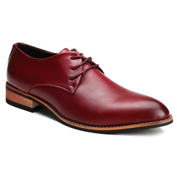 Bout pointu Trendy et chaussures formelles Tie Up Design Men  's - Rouge vineux 43