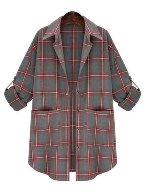 

Casual Hemming Sleeve Back Letter Shirt For Women, Red