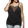 Plus Size Débardeur Backless Spaghetti Strap - Noir 2XL