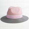 Élégant Faux Suede Multicolor réglable Hat Fedora pour les femmes - Rose clair 