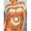 Cut Out Trendy Crochet Cover-Up - Kaki ONE SIZE(FIT SIZE XS TO M)
