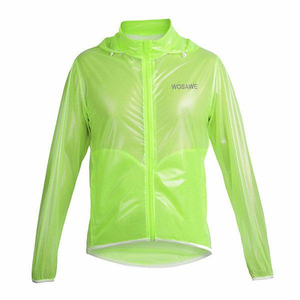 

Fashionable Outdoor Bicycle Waterproof Solid Color Raincoat Cycling Clothes, Green