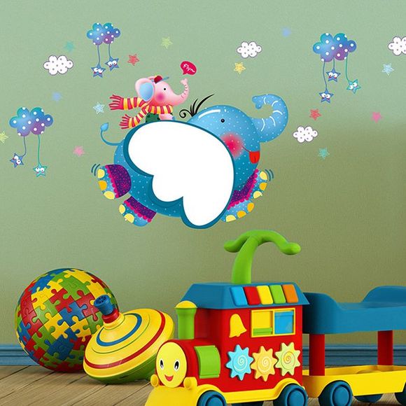 Chambre Cartoon Elephant amovible Stickers muraux Mignon Enfants  's - multicolore 