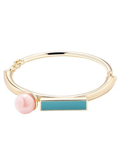 Graceful Artificial Rectangle Bracelet Perle - d'or 