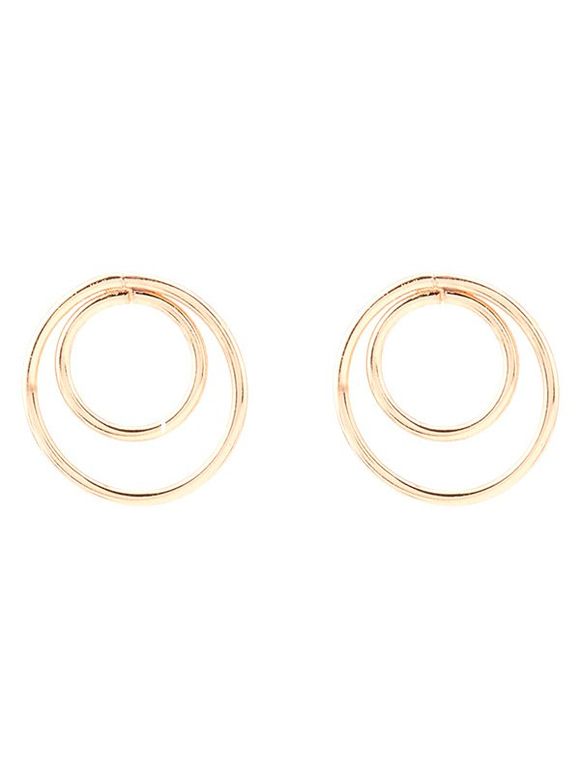 Minimaliste design circles de  Boucles d'oreilles - d'or 
