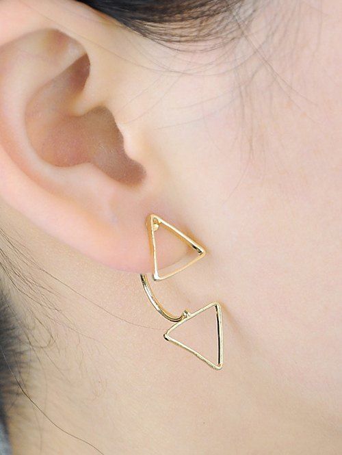 Boucles d'oreille triangle - d'or 