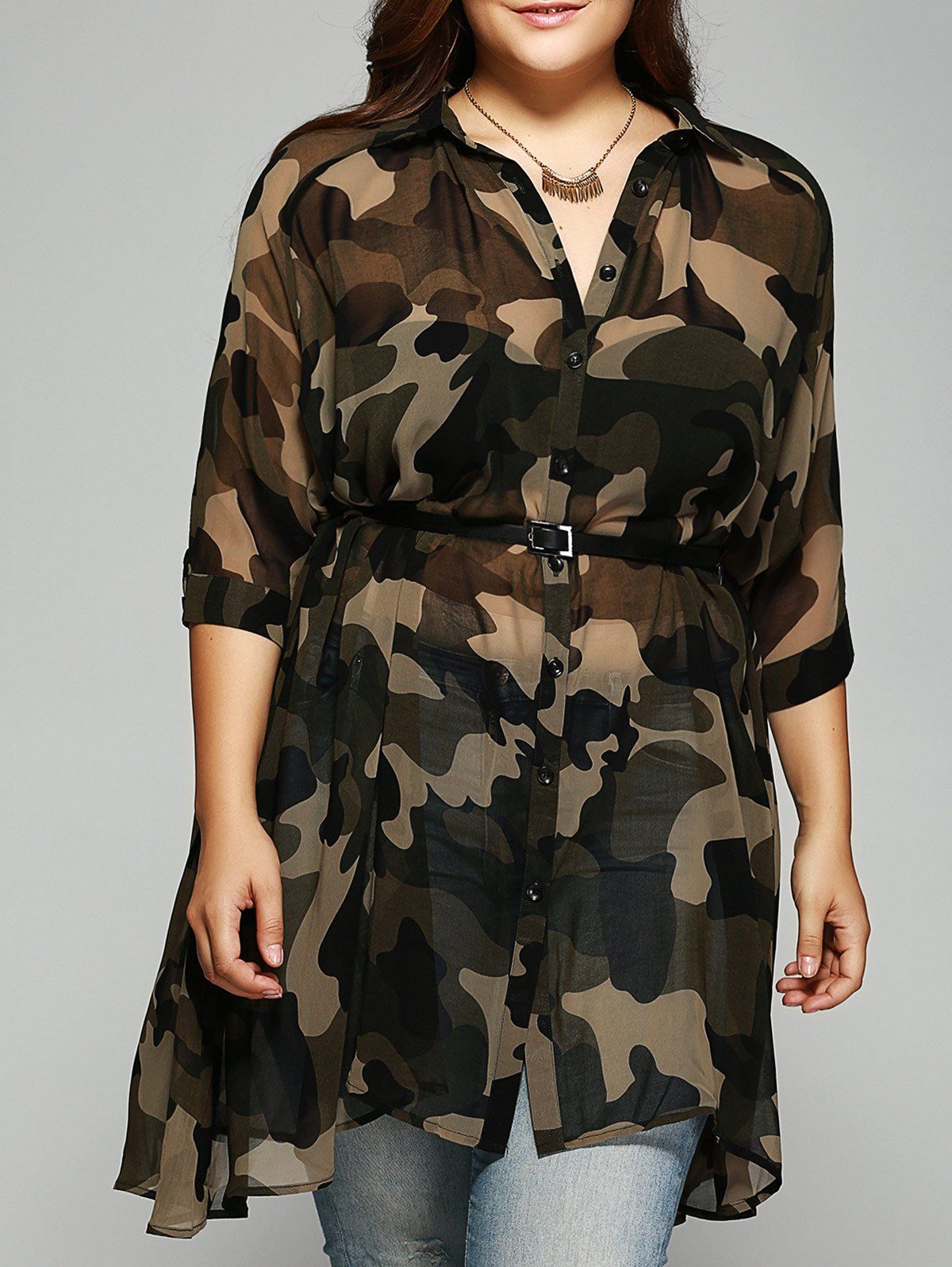 plus size camouflage cargo pants