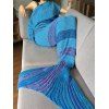 Couverture Queue de Sirène Sac de Couchage Tricotée au Crochet pour Adulte - Bleu / Violet 
