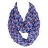 Retro Style Ancient Coin Pattern Women's Scarf - Bleu 