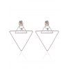 boucles d'oreilles en forme de triangle évidé - Argent 