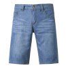 Simple Light Wash Jeans Shorts For Men - Bleu clair 38