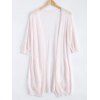 Sweet Candy Pure Color Semi Sheer Midi Cardigan - Rose Clair ONE SIZE
