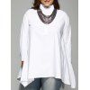 Trendy Plus Size pied de col asymétrique Shirt - Blanc 3XL