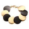 Alloy Bracelet Trendy Tiered Multicolor Disc pour les femmes - d'or 