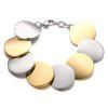 Élégant Surface polie élevée Multicolores Alloy Disc Bracelet pour les femmes - Argent 