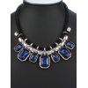 Vintage Faux Sapphire Collier géométrique pour les femmes - Bleu 