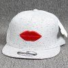 Vente Hot Big Lip Embroidery Street Fashion Personnalité Femmes Snapback Hat  's - Rouge 