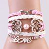 Trendy Hearts Infinite Strand Bracelet For Women - Rose 