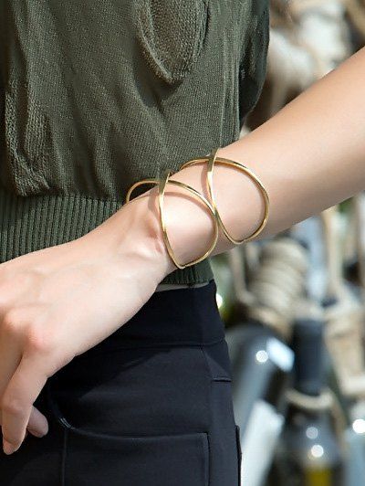 Style forme Croisillon Coeur Layered Bracelet pour les femmes - d'or 