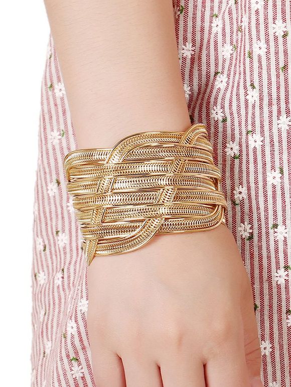 Élégant chaîne plaqué or Bracelet pour les femmes - Gris argenté 