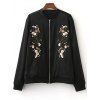 Blossom Arbre de broderie Slim Jacket - Noir L