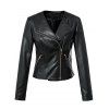Refroidir Zipper Design Tout Veste noire - Noir L