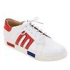 Stylish Stripes and Tie Up Design Women's Athletic Shoes - Rouge 39